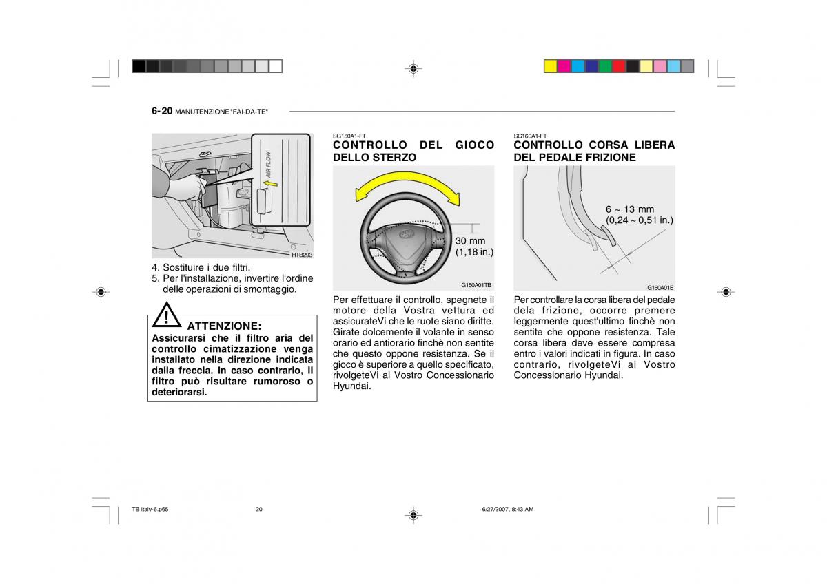 Hyundai Getz manuale del proprietario / page 183