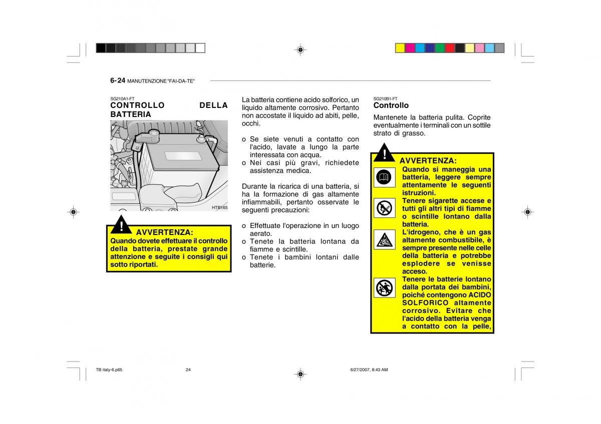 Hyundai Getz manuale del proprietario / page 187