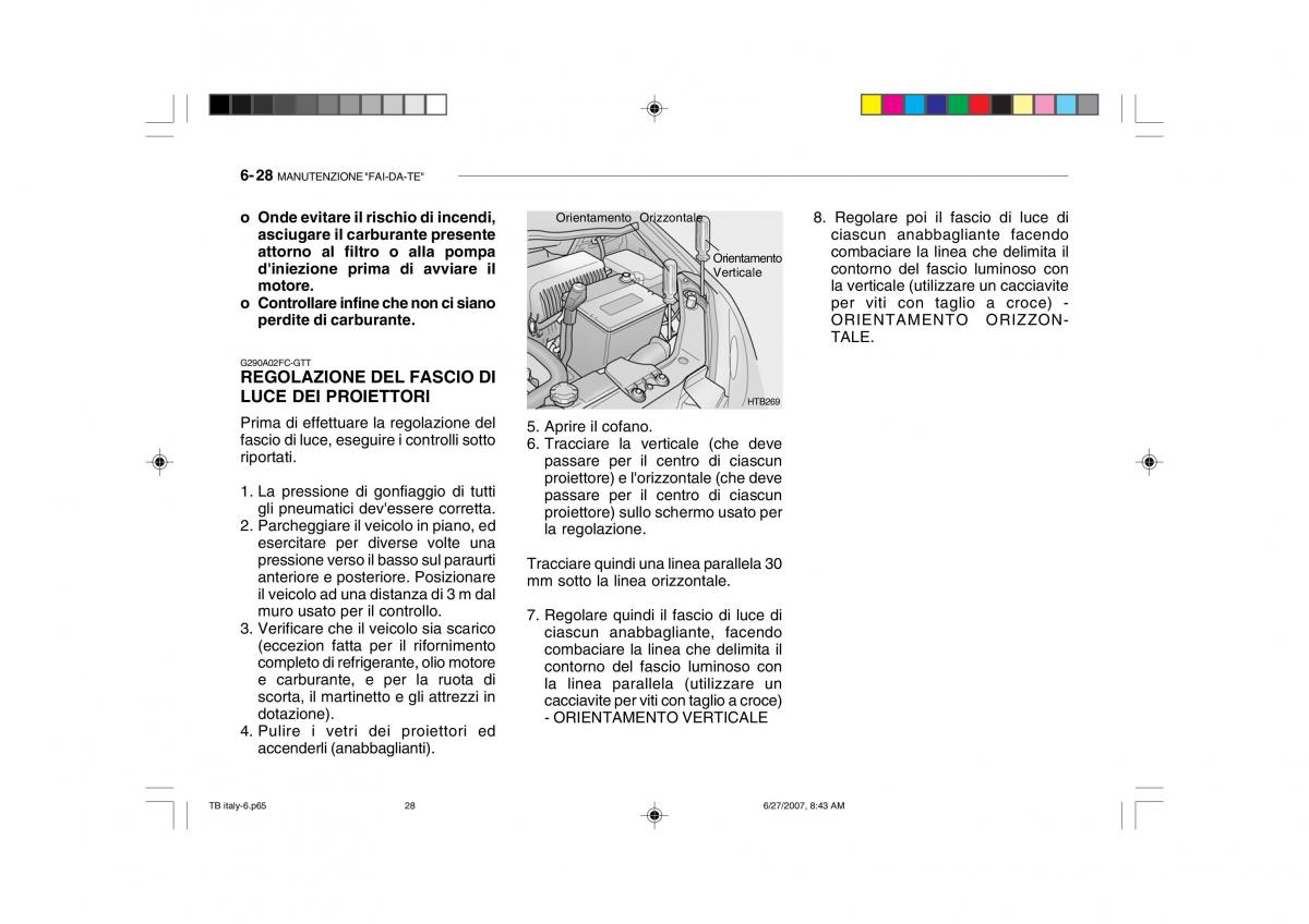 Hyundai Getz manuale del proprietario / page 191