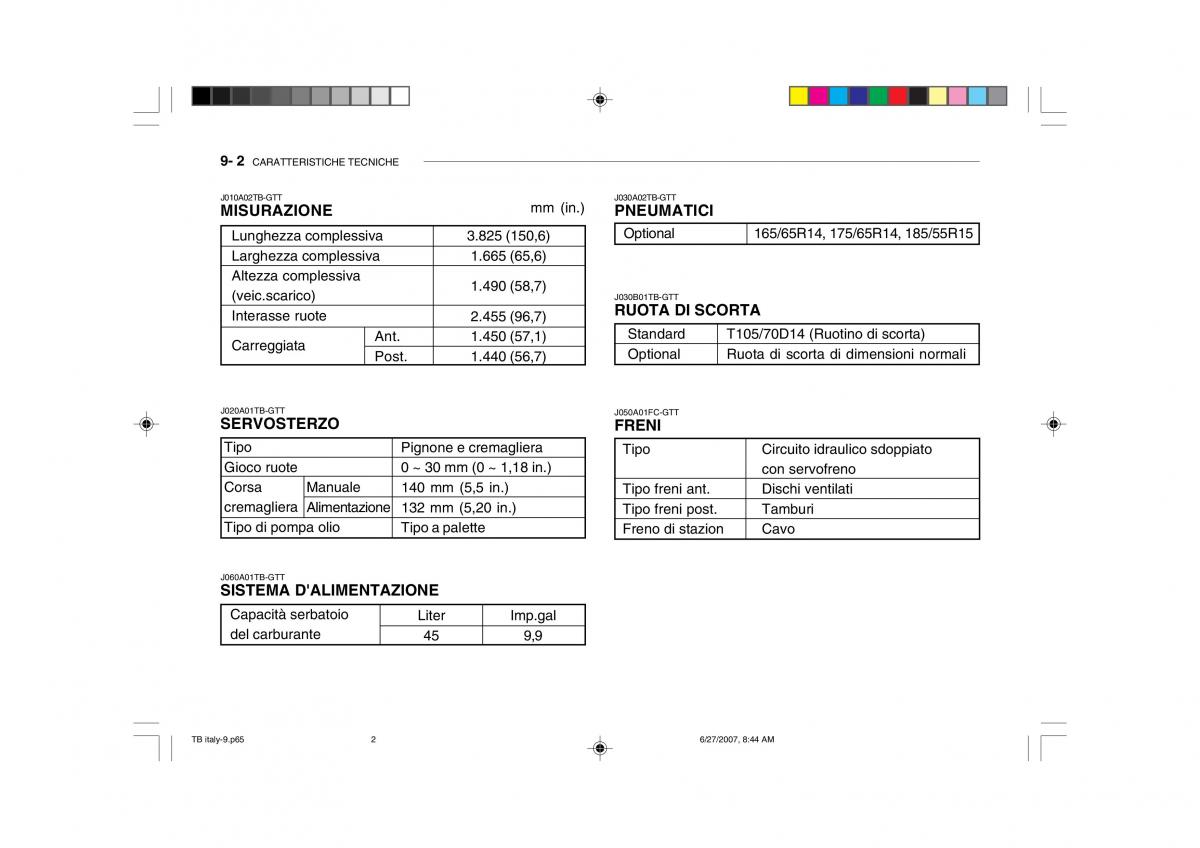 Hyundai Getz manuale del proprietario / page 212