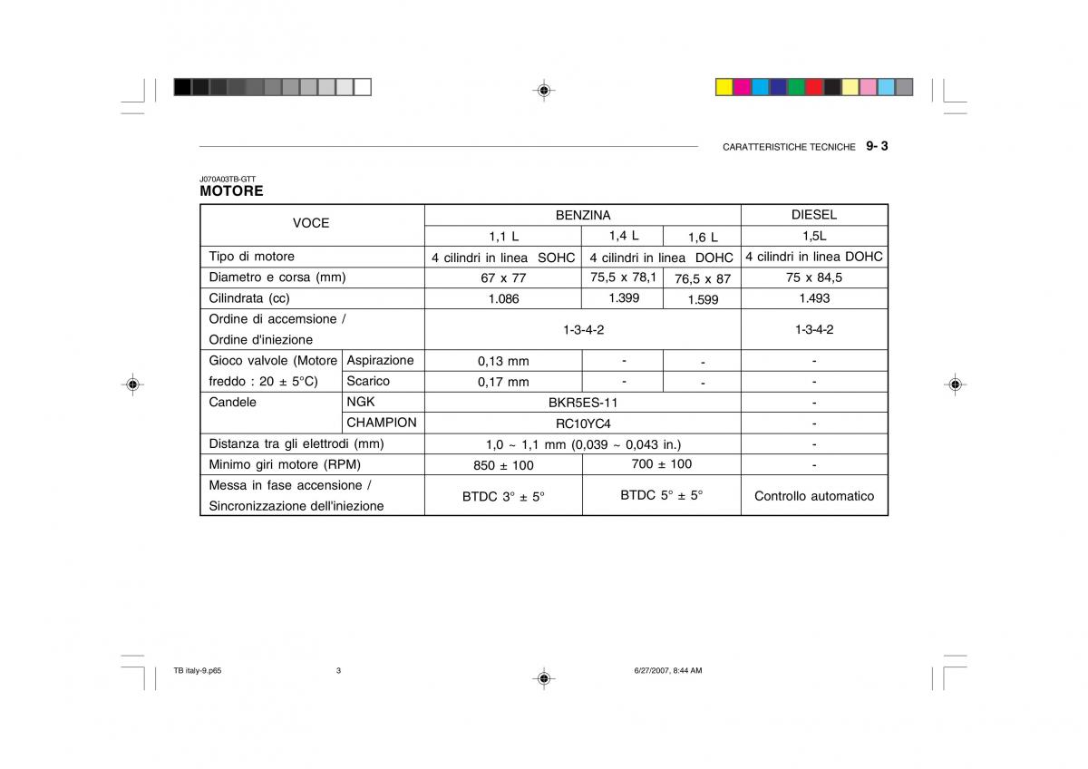 Hyundai Getz manuale del proprietario / page 213