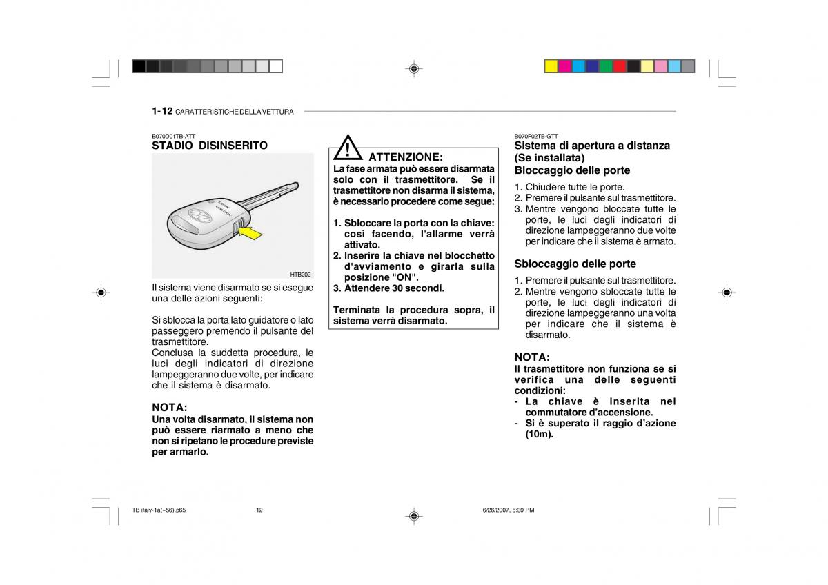 Hyundai Getz manuale del proprietario / page 22