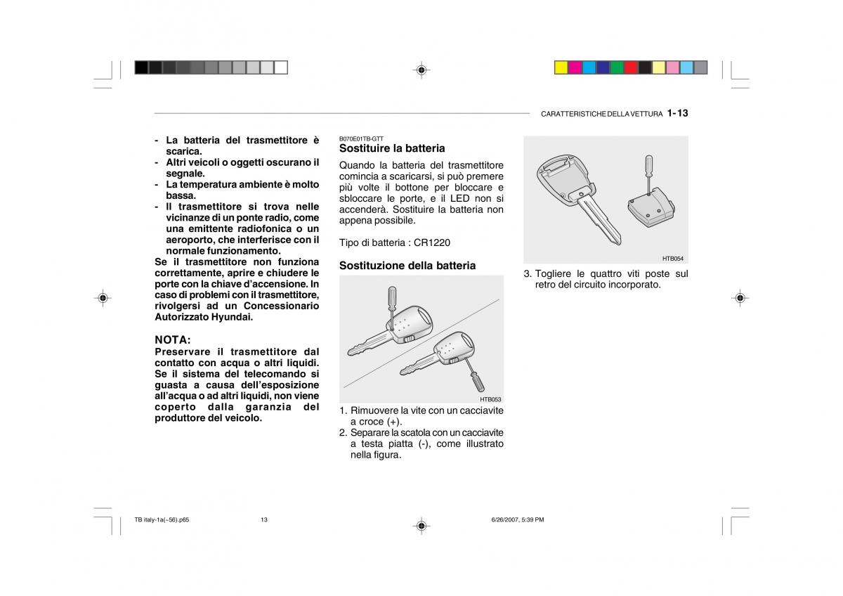 Hyundai Getz manuale del proprietario / page 23