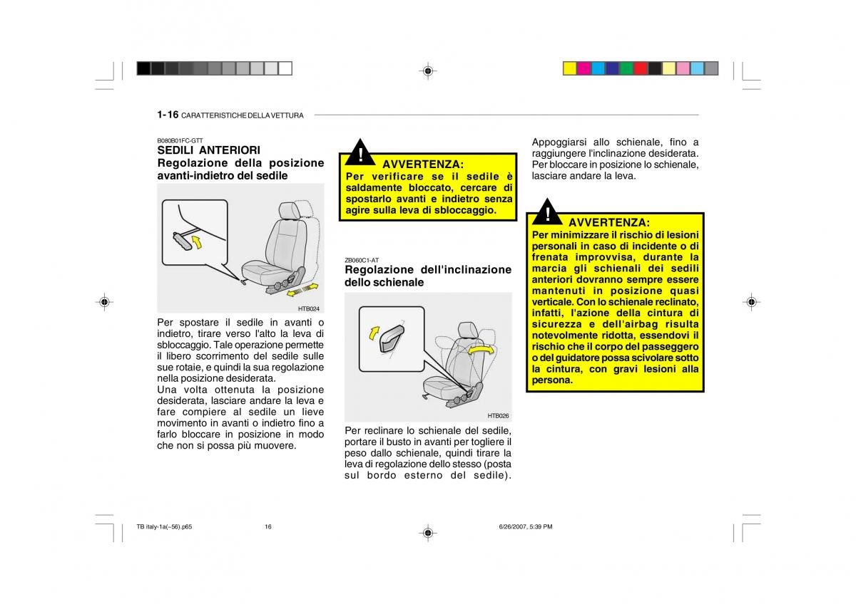 Hyundai Getz manuale del proprietario / page 26