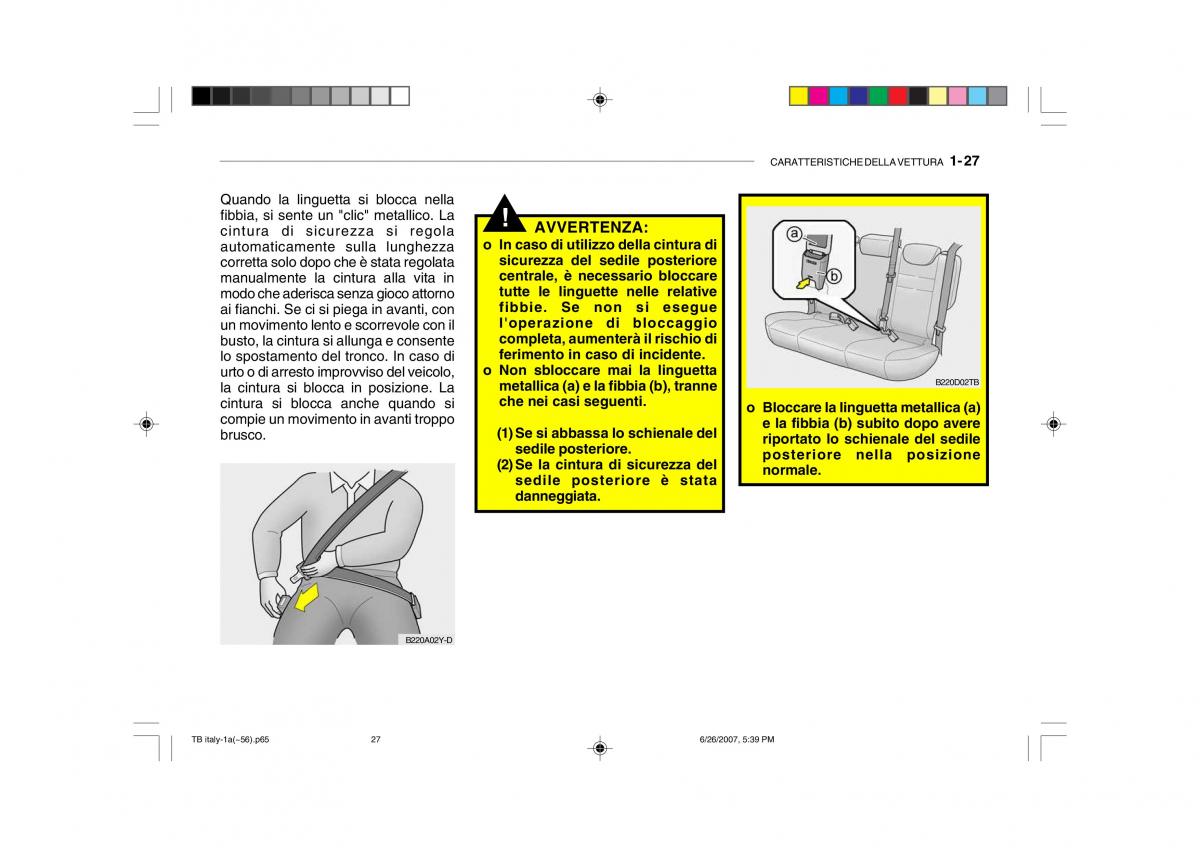 Hyundai Getz manuale del proprietario / page 37