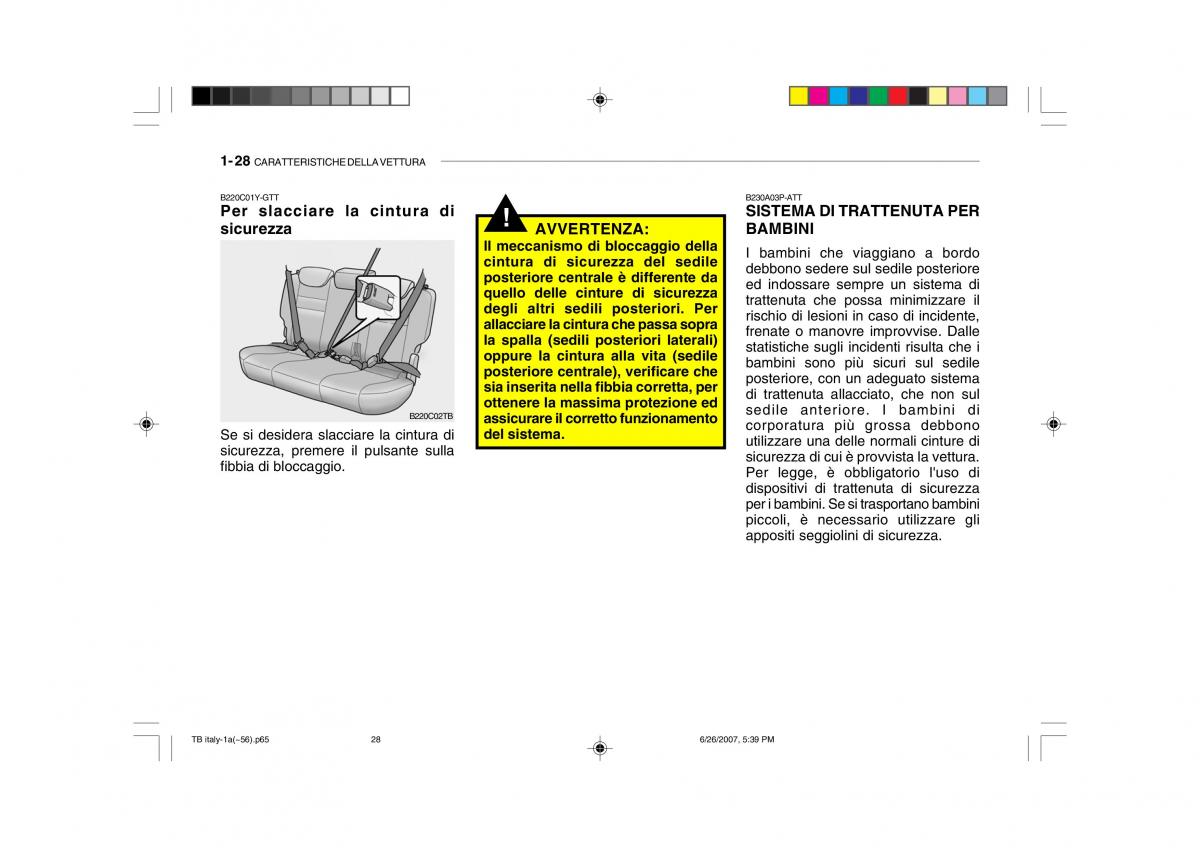 Hyundai Getz manuale del proprietario / page 38