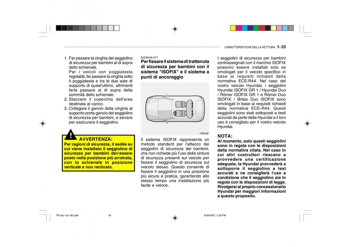 Hyundai Getz manuale del proprietario / page 43