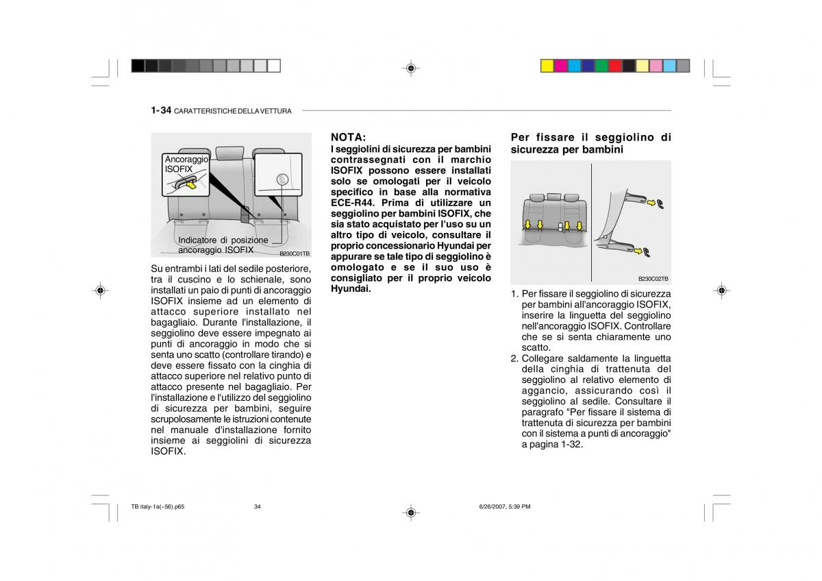 Hyundai Getz manuale del proprietario / page 44