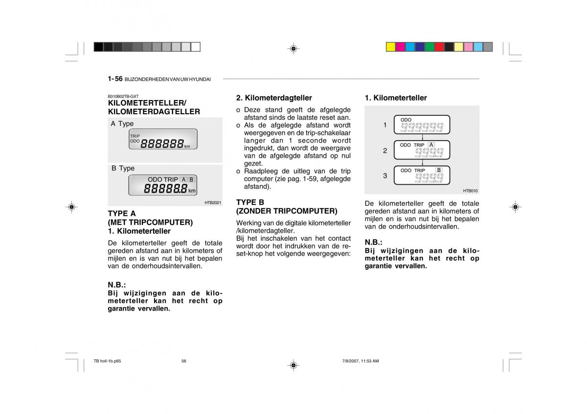 Hyundai Getz handleiding / page 66