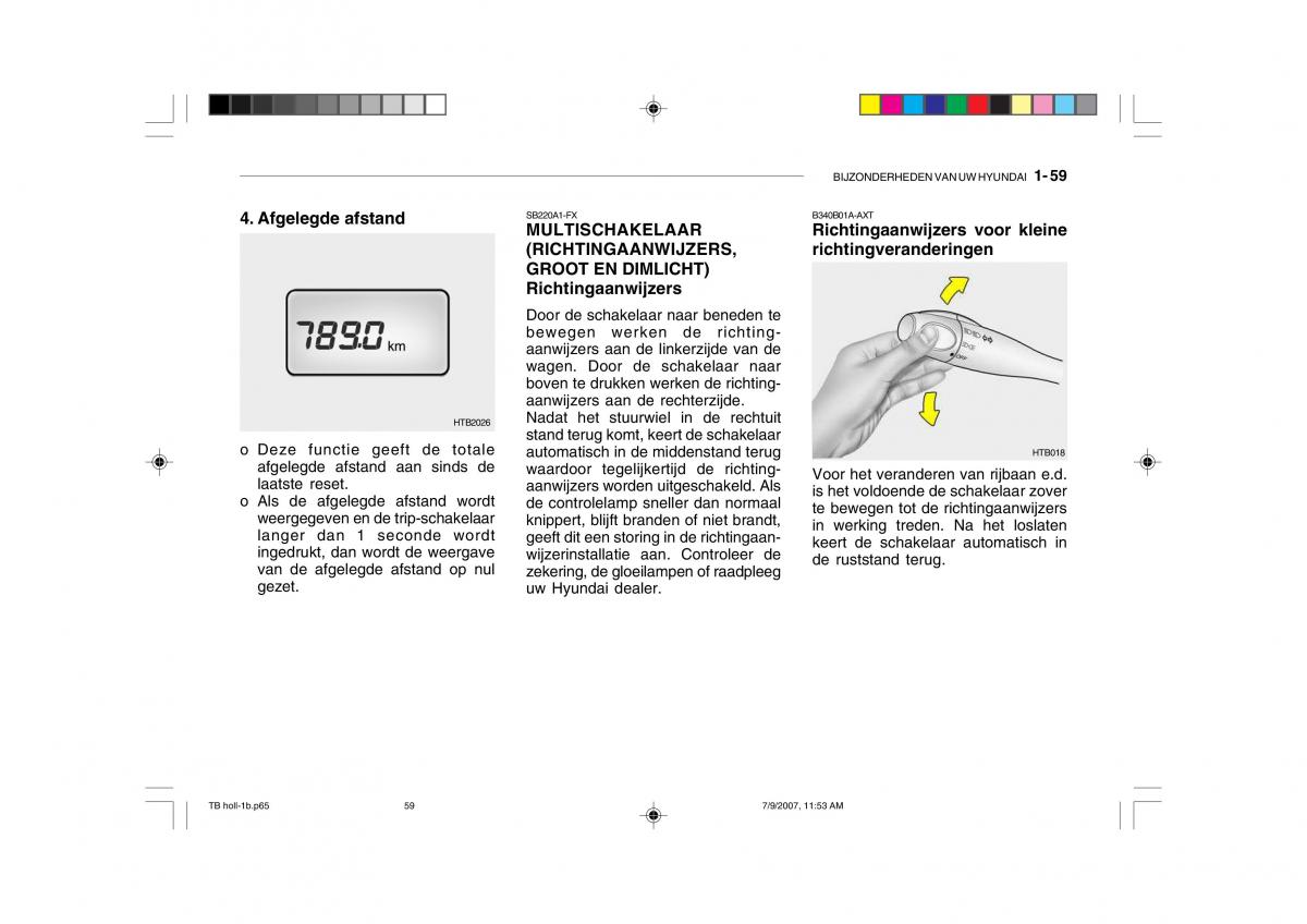 Hyundai Getz handleiding / page 69