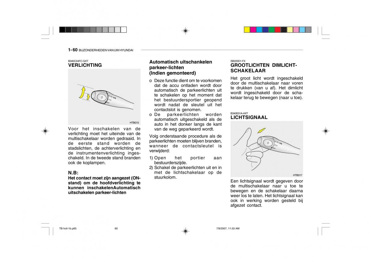 Hyundai Getz handleiding / page 70