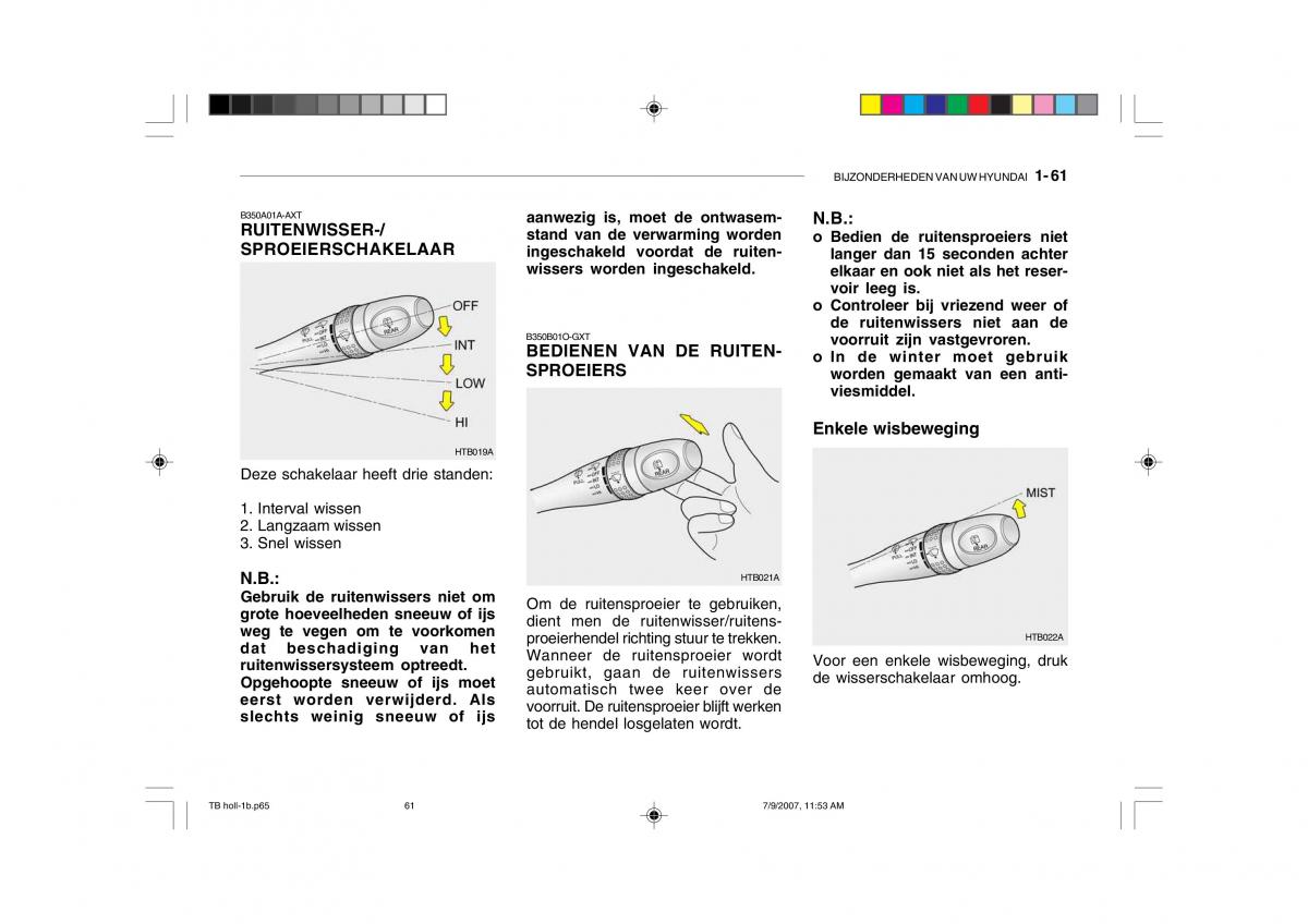 Hyundai Getz handleiding / page 71