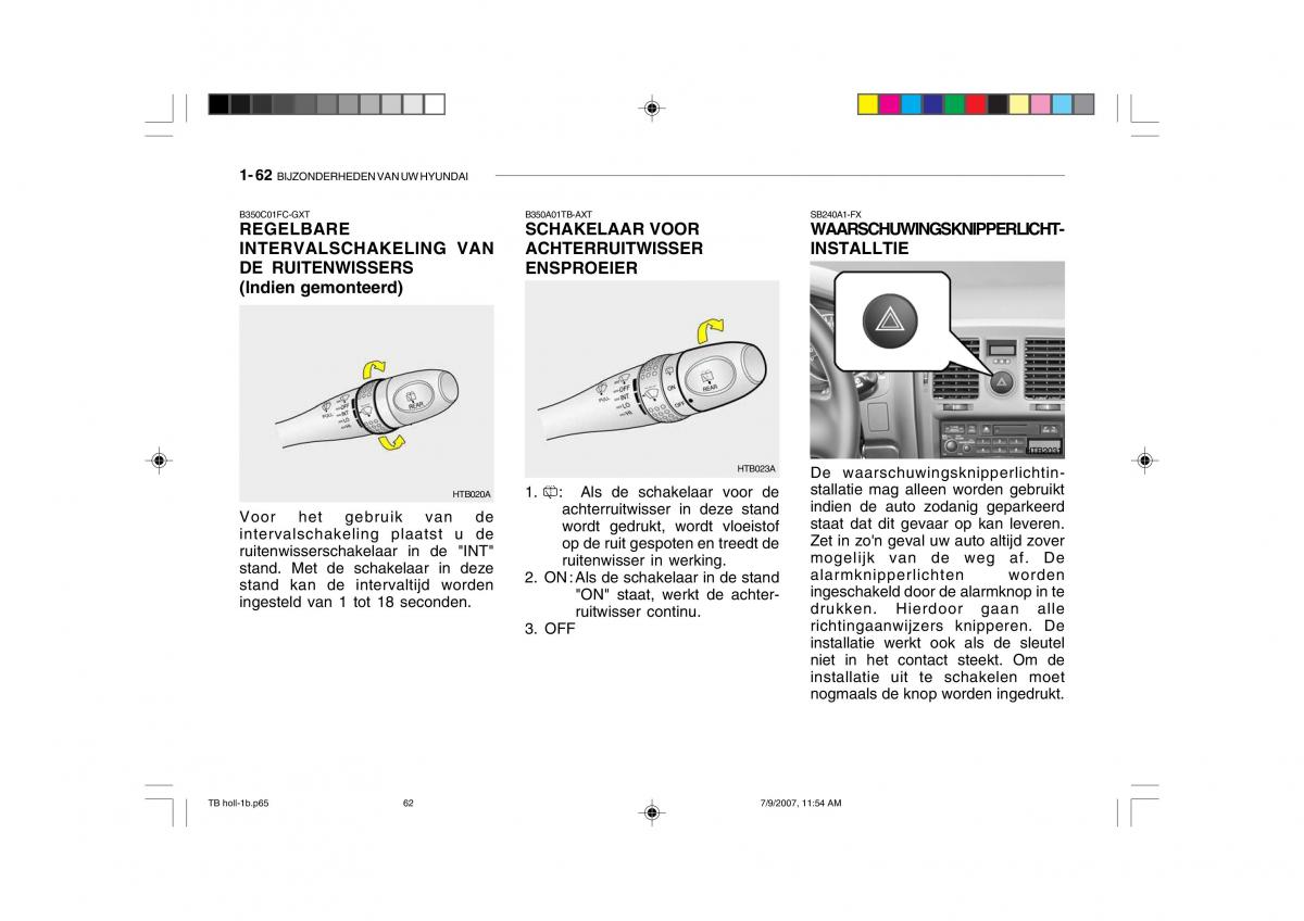 Hyundai Getz handleiding / page 72