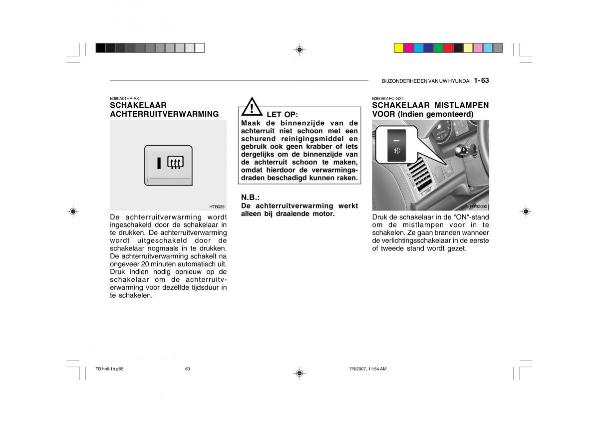 Hyundai Getz handleiding / page 73