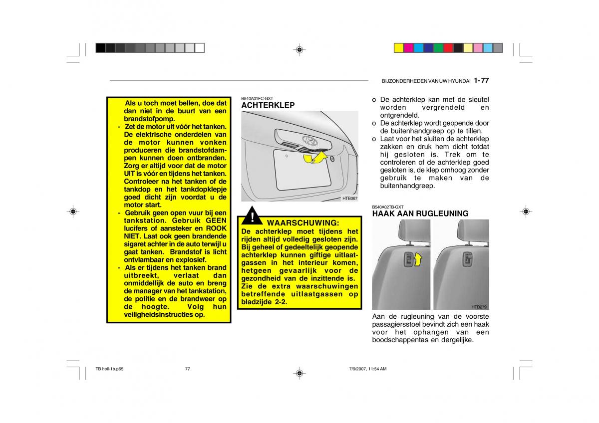 Hyundai Getz handleiding / page 87