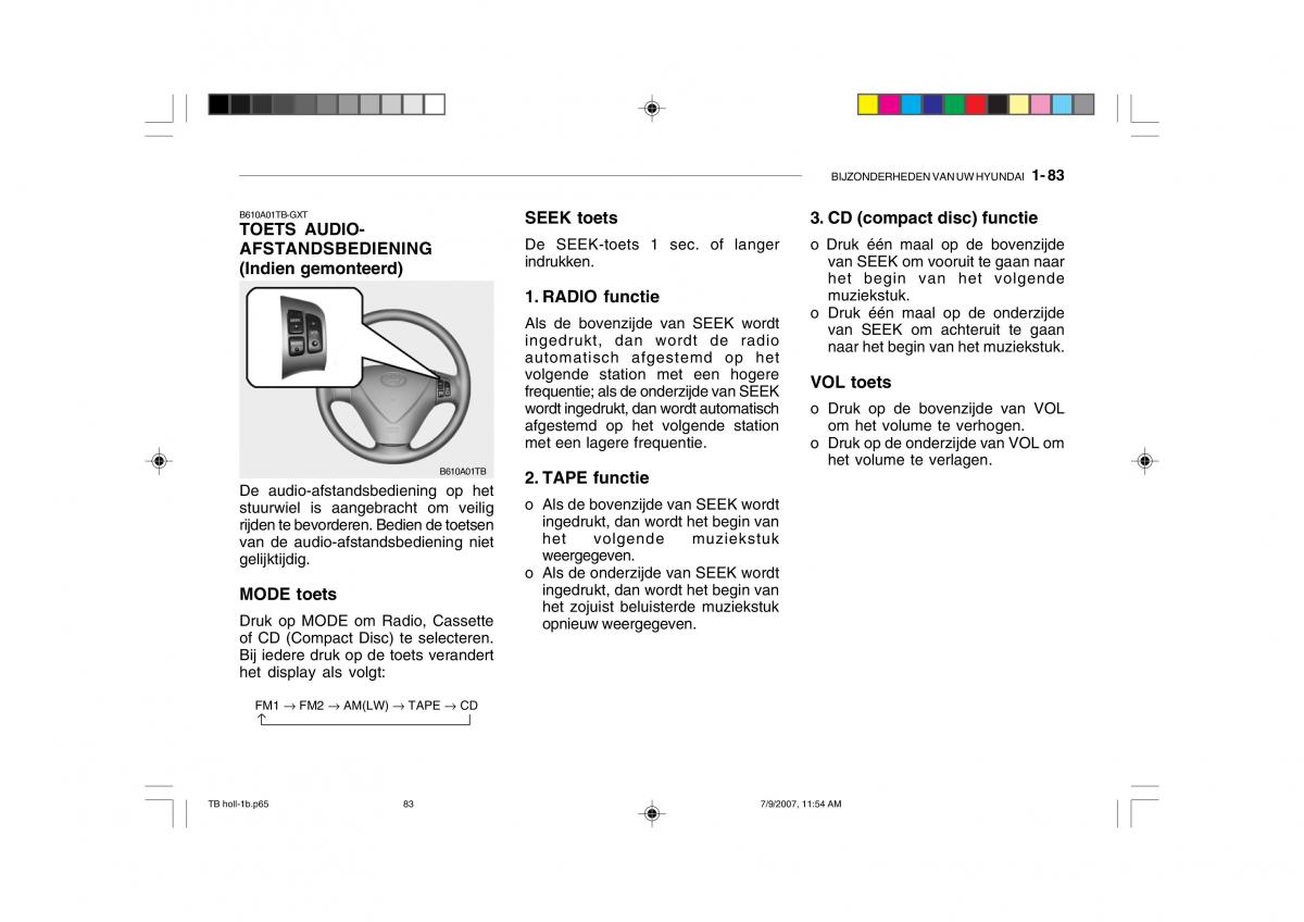 Hyundai Getz handleiding / page 93