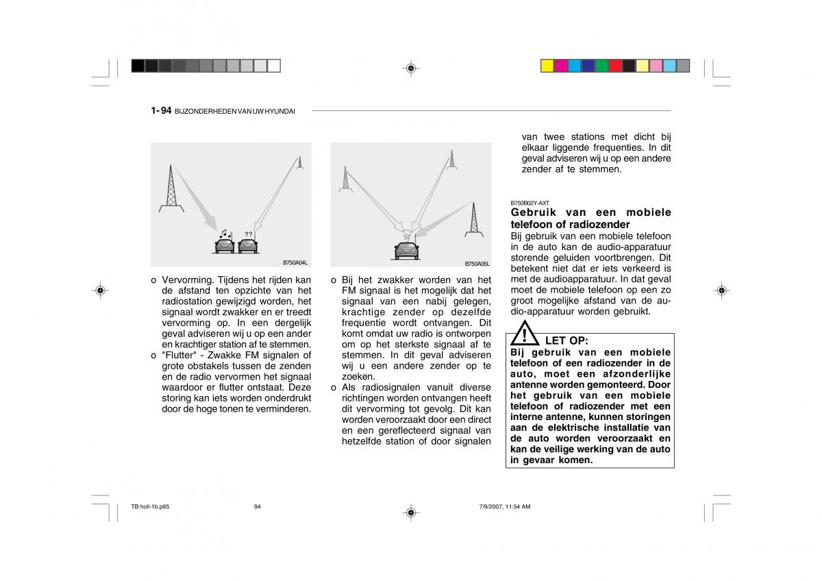 Hyundai Getz handleiding / page 104