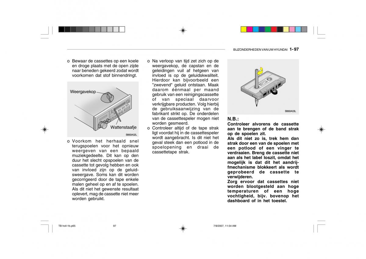 Hyundai Getz handleiding / page 107