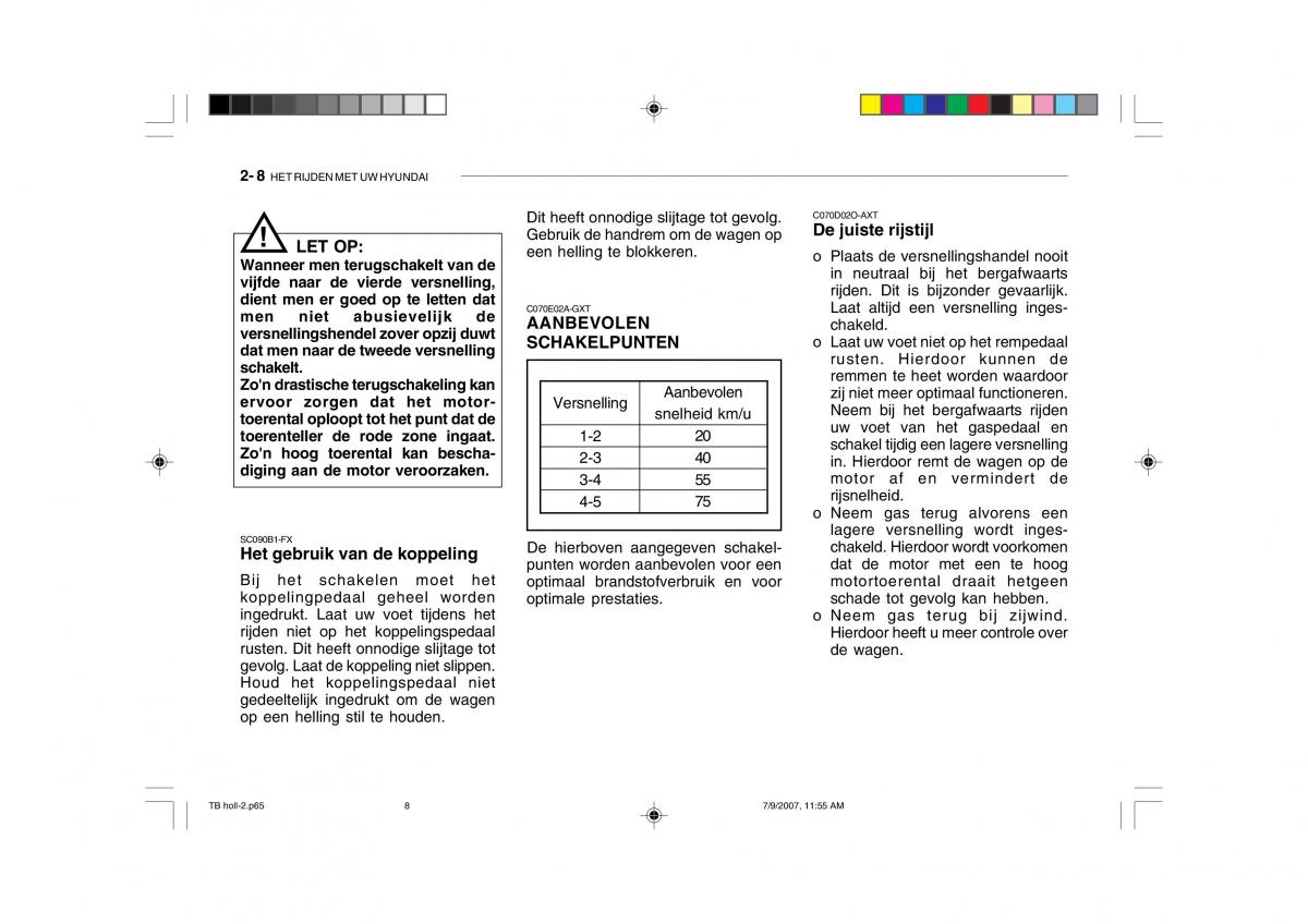 Hyundai Getz handleiding / page 116