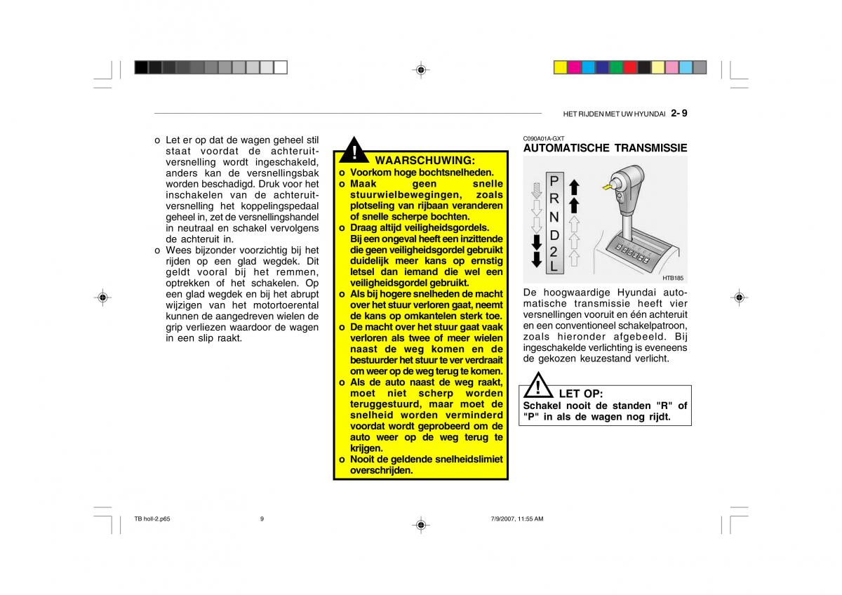 Hyundai Getz handleiding / page 117