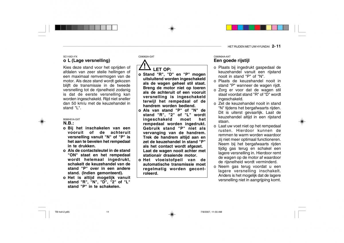 Hyundai Getz handleiding / page 119