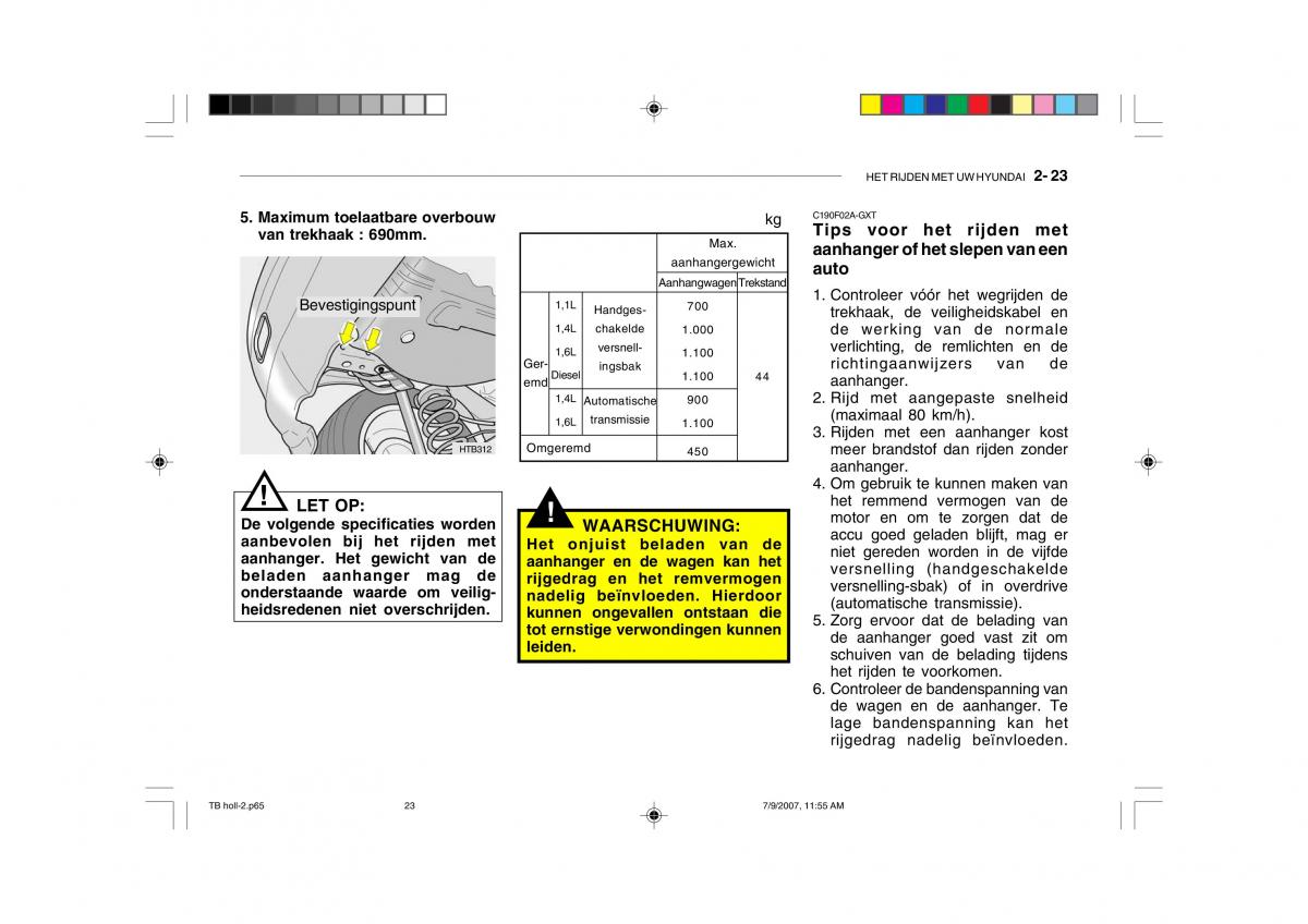 Hyundai Getz handleiding / page 131