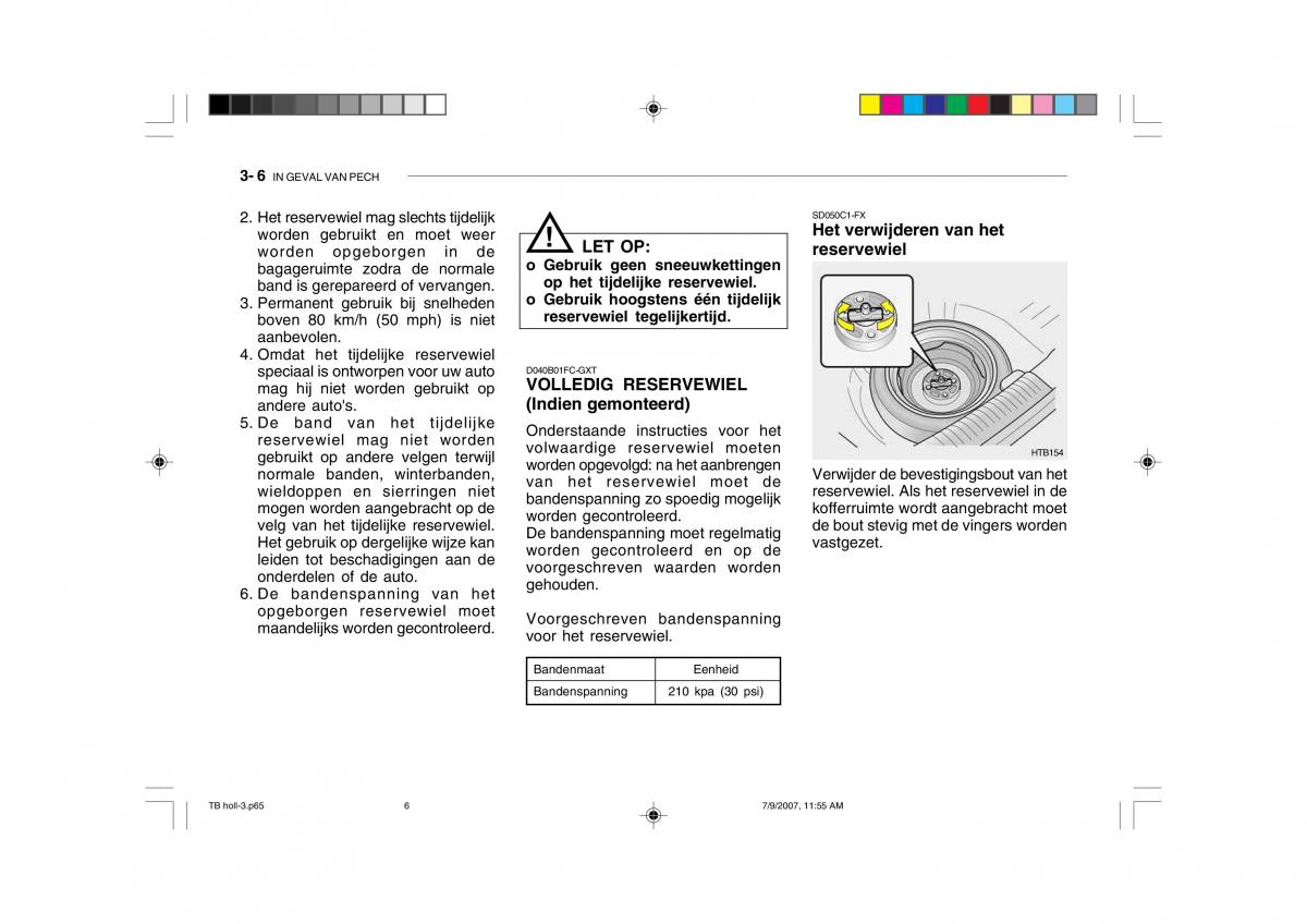 Hyundai Getz handleiding / page 138