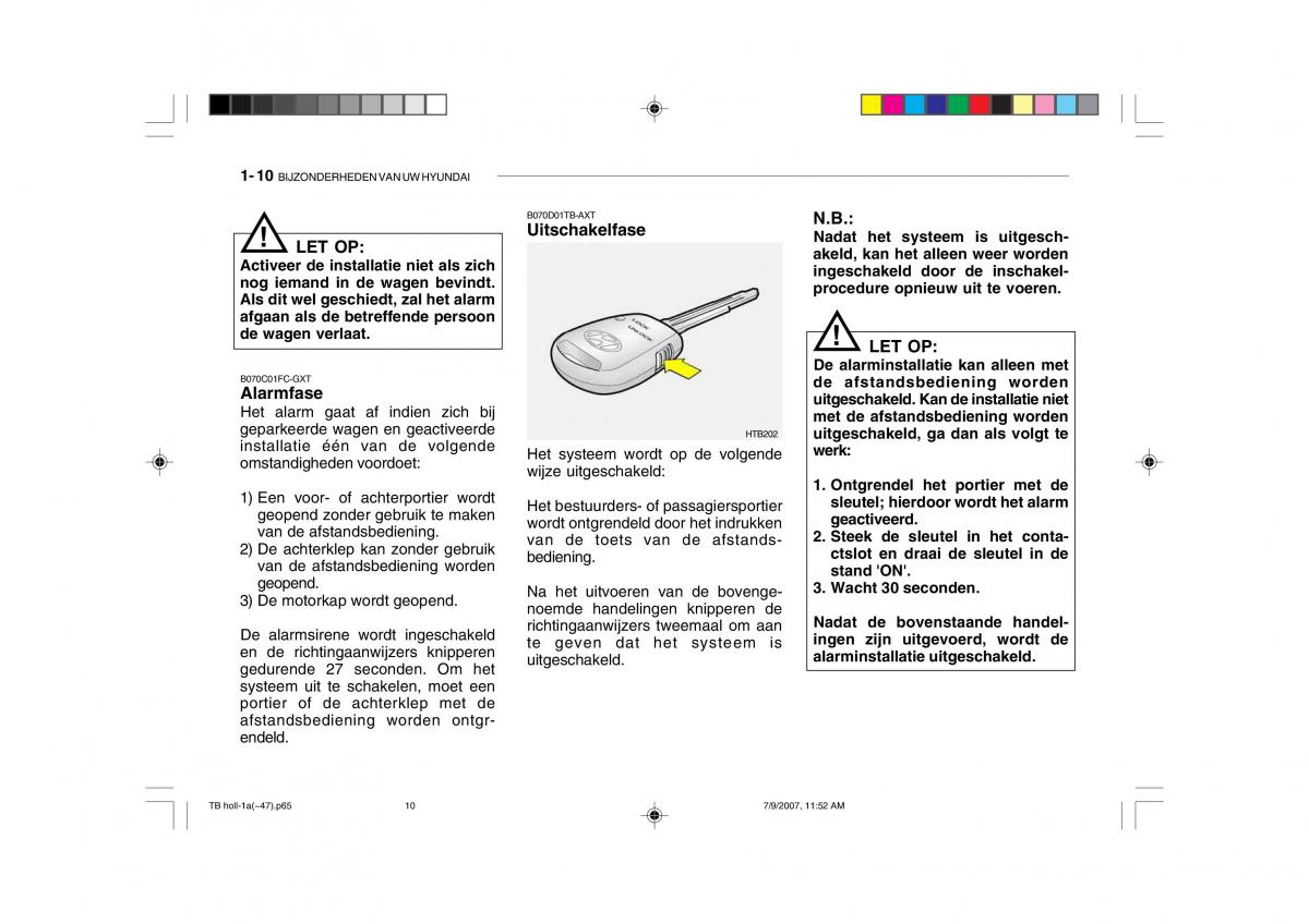 Hyundai Getz handleiding / page 20