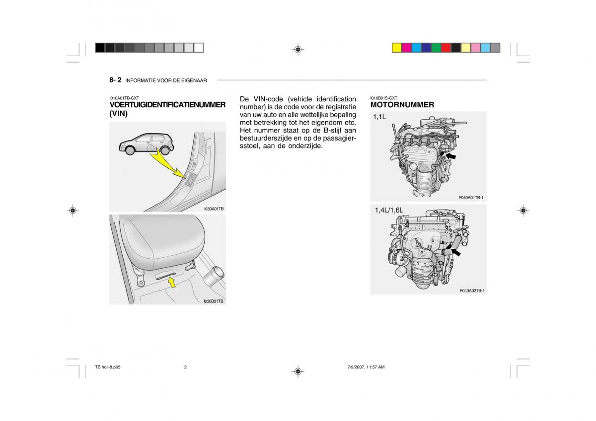 Hyundai Getz handleiding / page 204