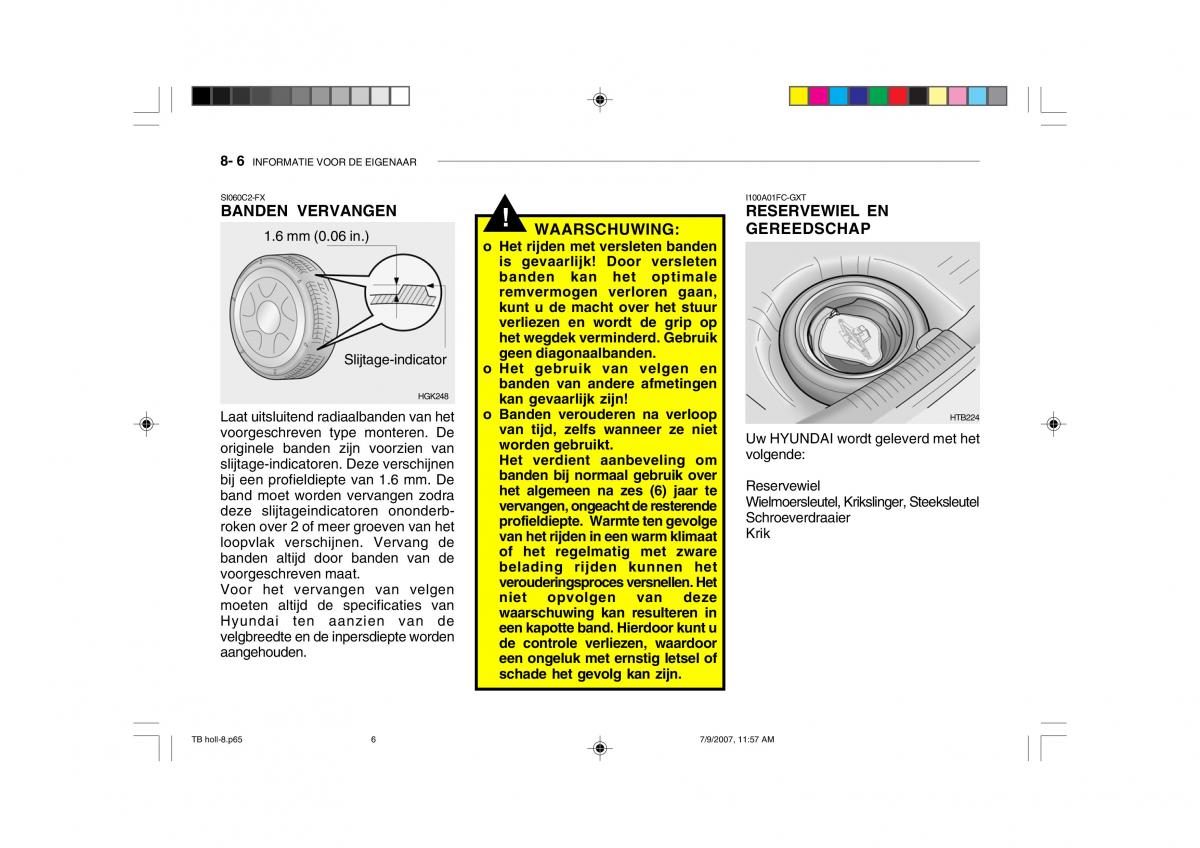 Hyundai Getz handleiding / page 208