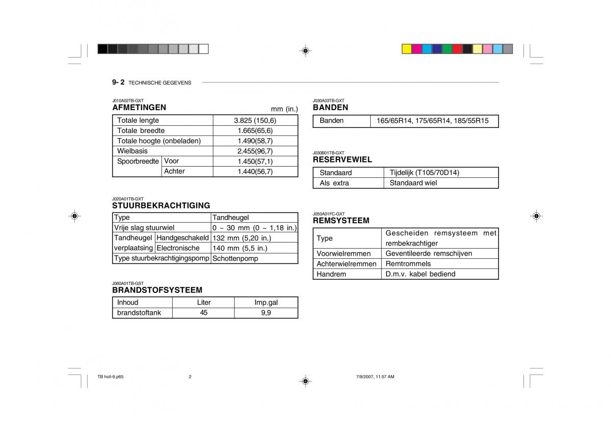 Hyundai Getz handleiding / page 210