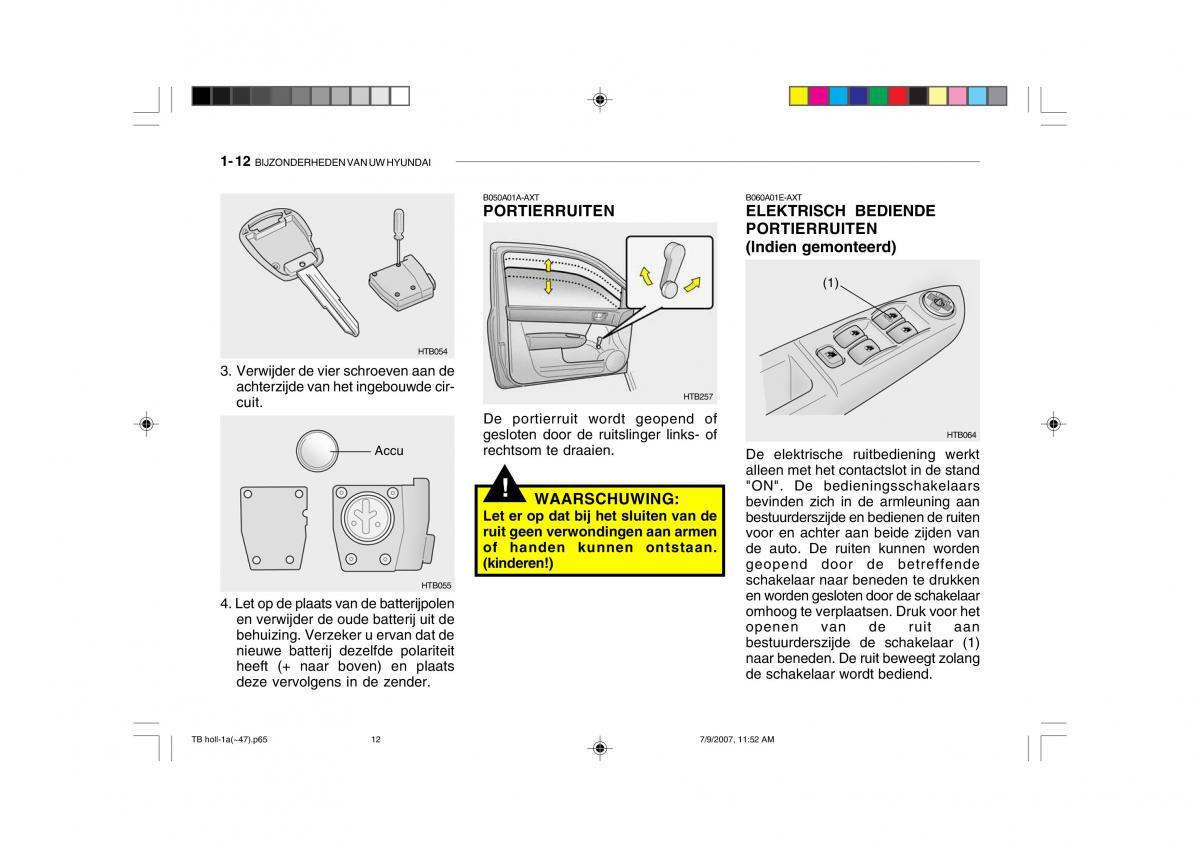 Hyundai Getz handleiding / page 22