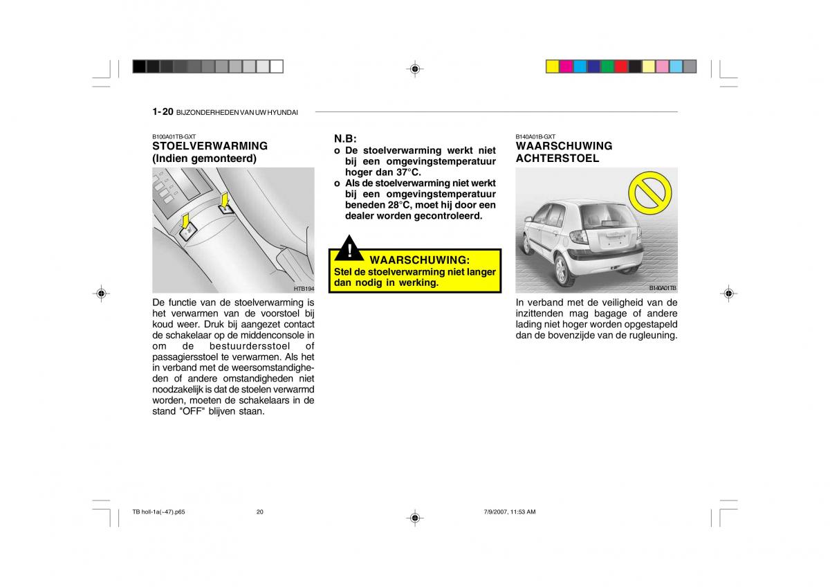 Hyundai Getz handleiding / page 30