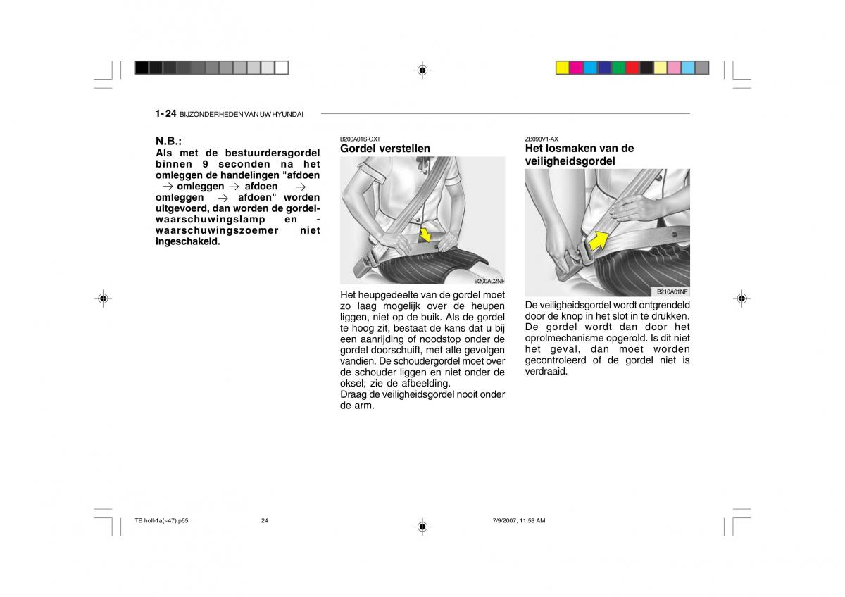 Hyundai Getz handleiding / page 34