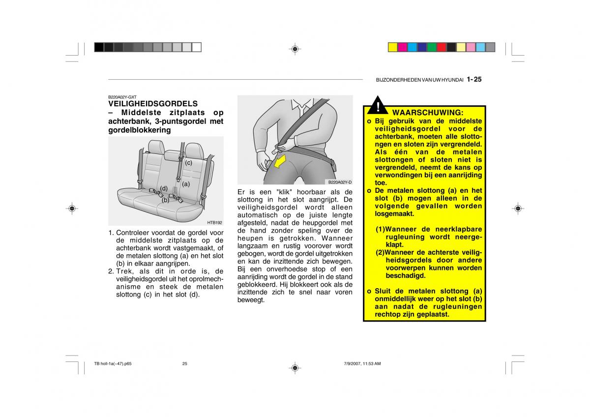 Hyundai Getz handleiding / page 35