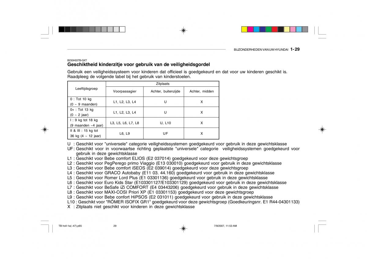 Hyundai Getz handleiding / page 39