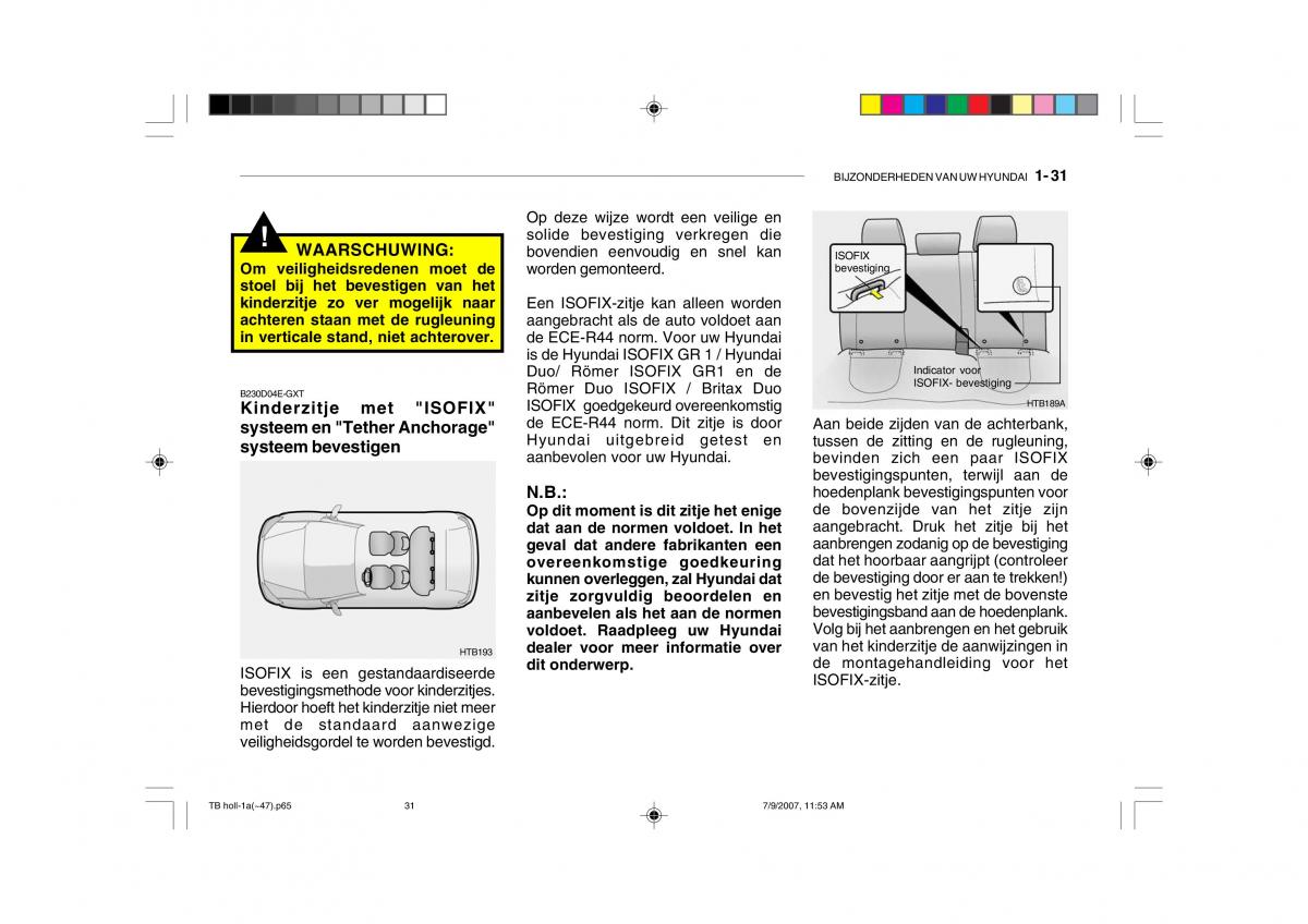 Hyundai Getz handleiding / page 41