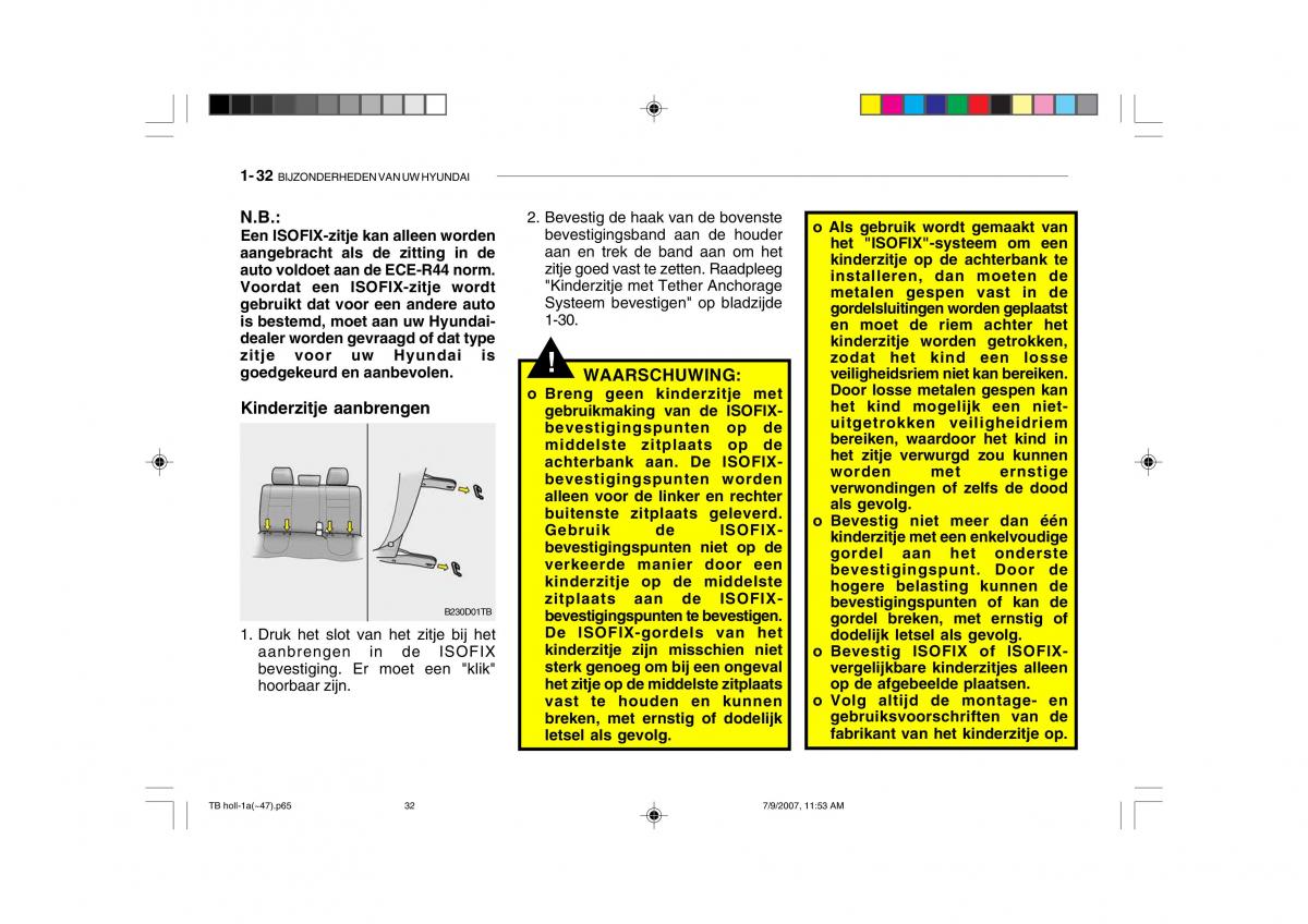 Hyundai Getz handleiding / page 42