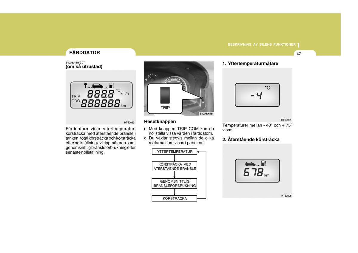 Hyundai Getz instruktionsbok / page 57