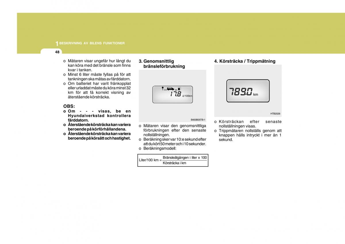 Hyundai Getz instruktionsbok / page 58