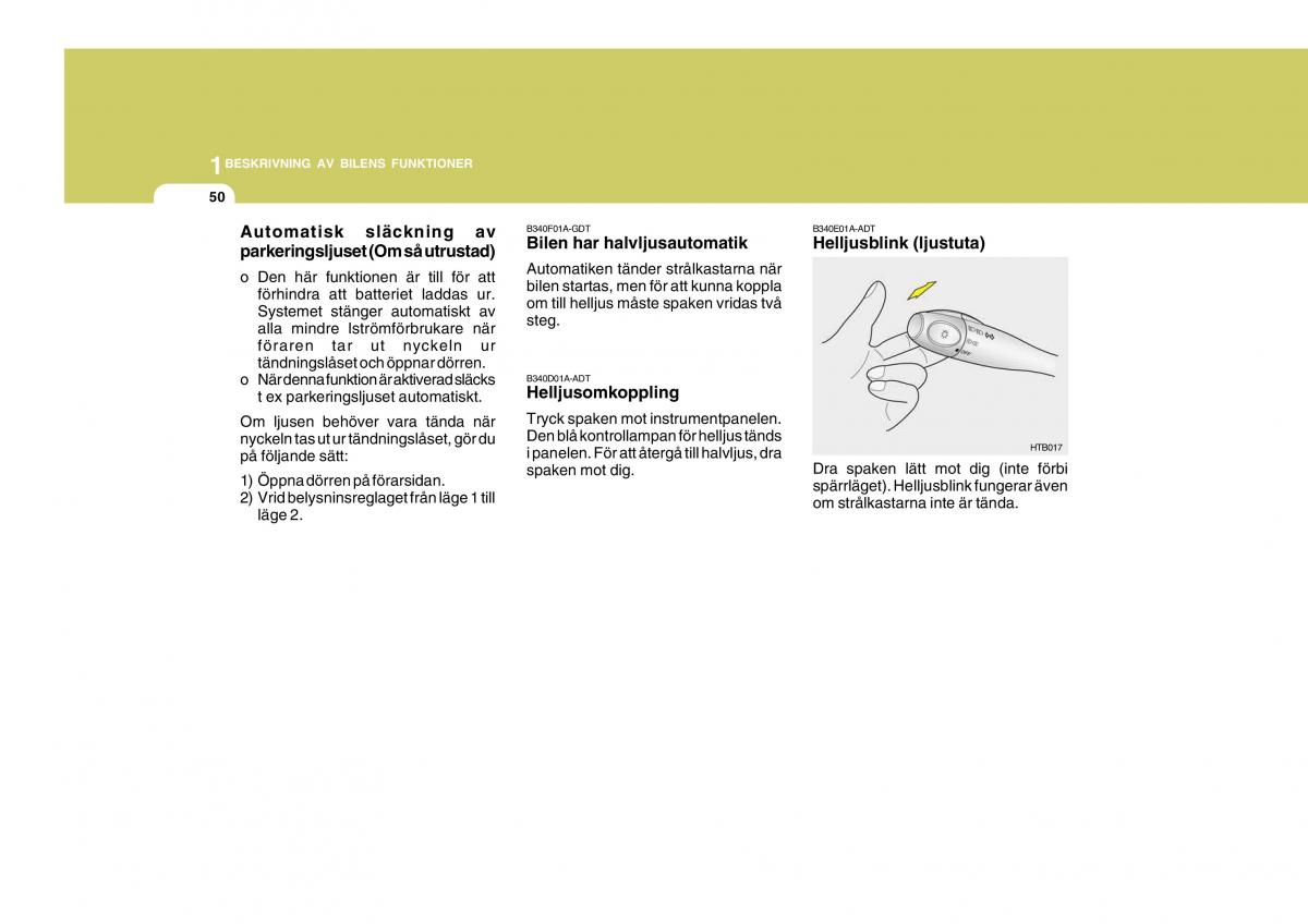 Hyundai Getz instruktionsbok / page 60