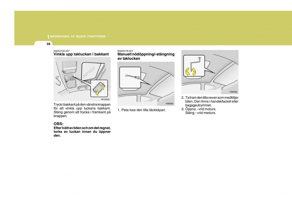 Hyundai Getz instruktionsbok / page 68