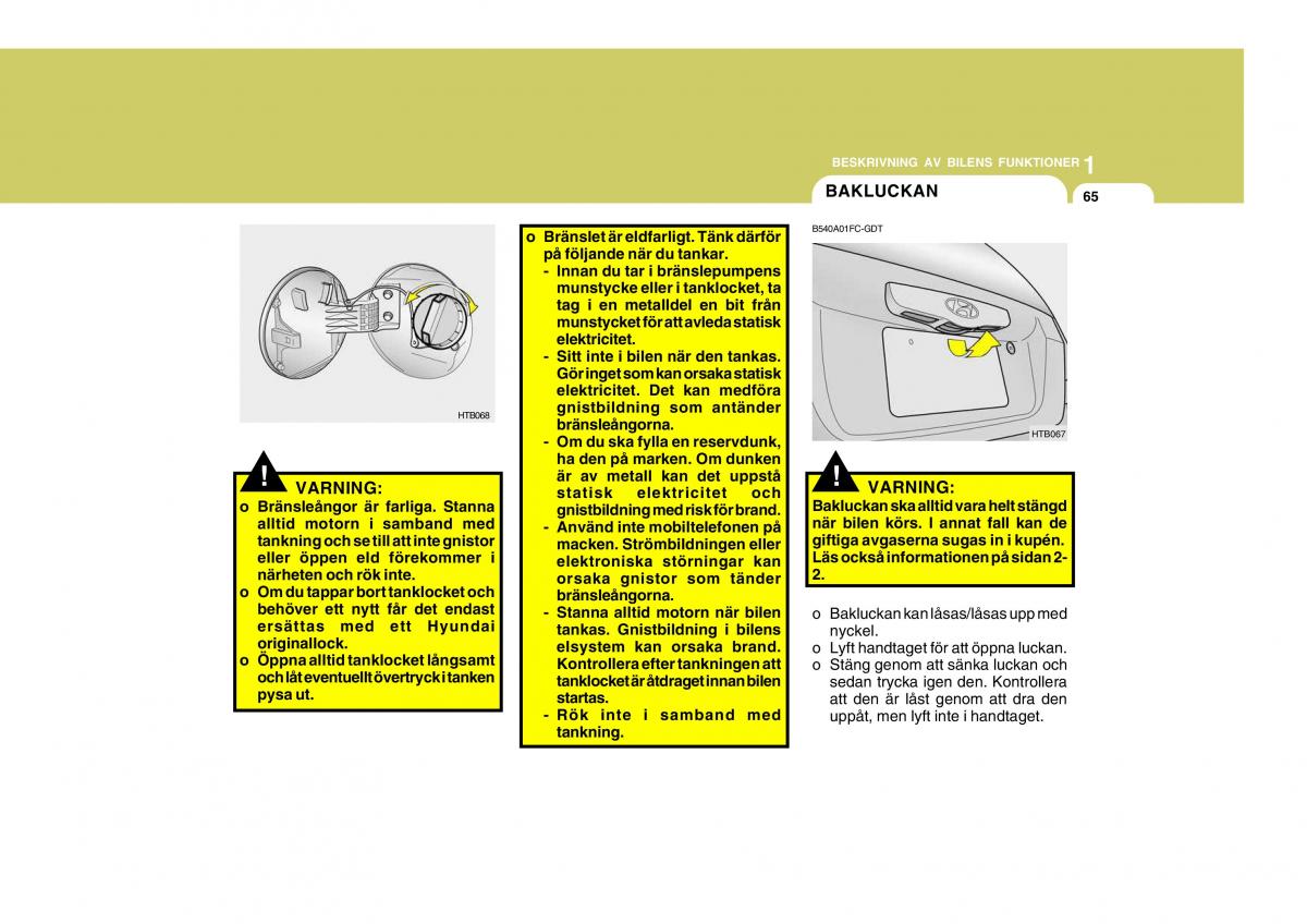 Hyundai Getz instruktionsbok / page 75