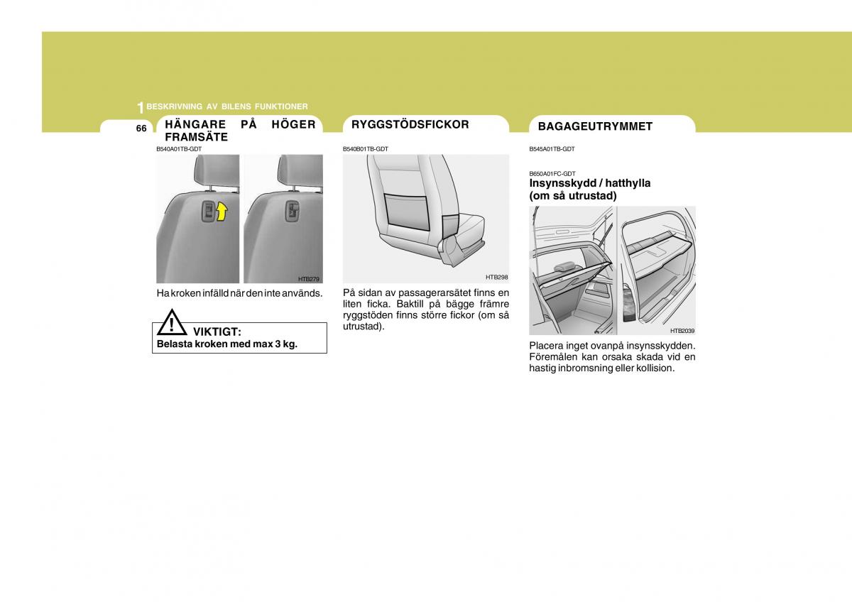 Hyundai Getz instruktionsbok / page 76