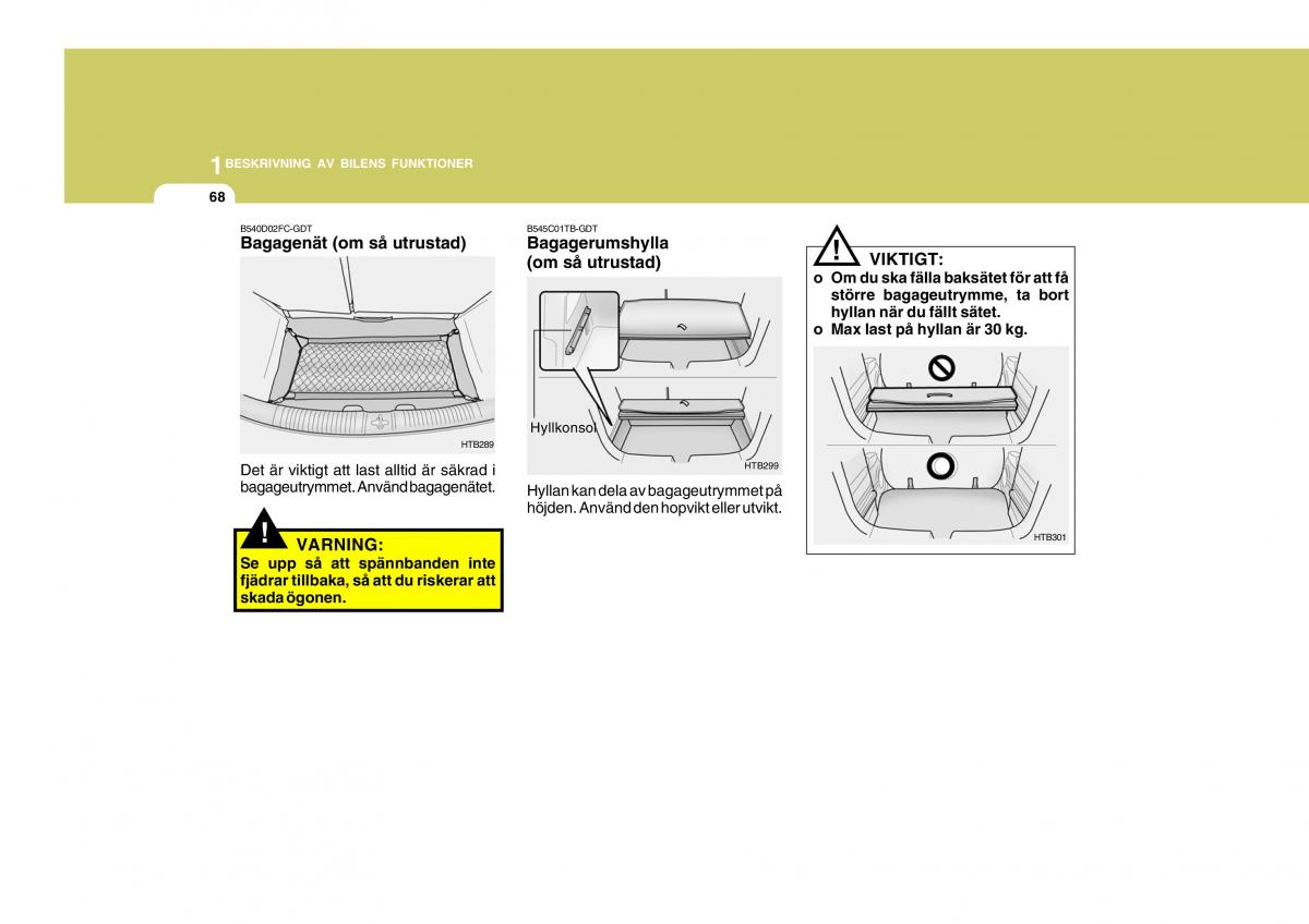 Hyundai Getz instruktionsbok / page 78