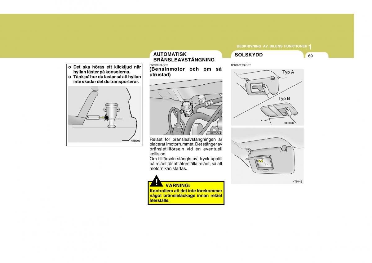 Hyundai Getz instruktionsbok / page 79