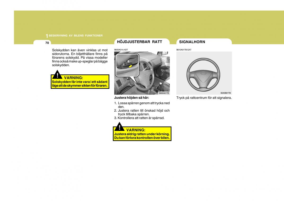 Hyundai Getz instruktionsbok / page 80