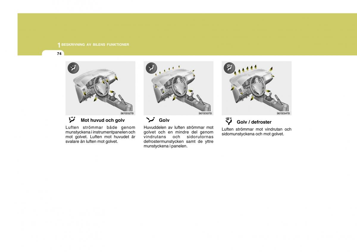 Hyundai Getz instruktionsbok / page 84