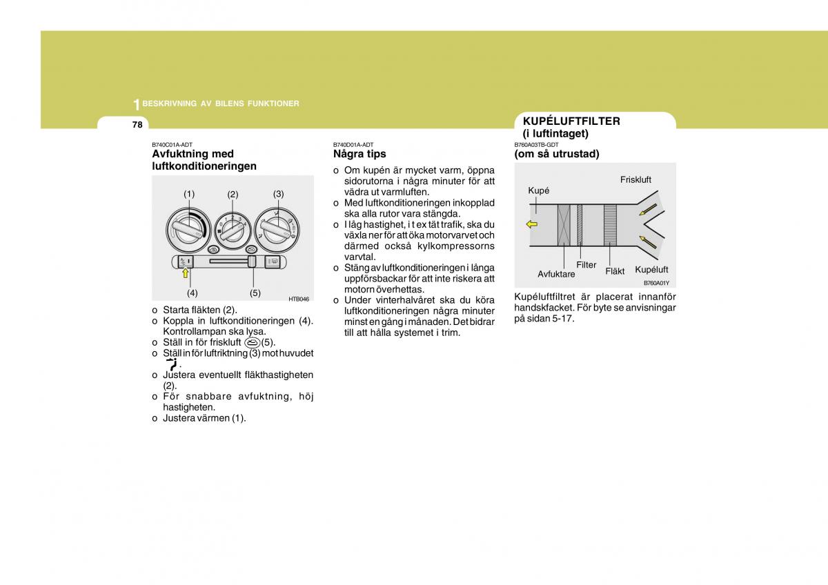 Hyundai Getz instruktionsbok / page 88