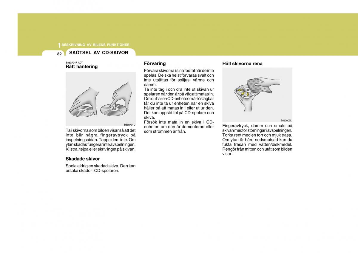 Hyundai Getz instruktionsbok / page 92